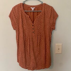Sonoma rustic orange short-sleeve top/blouse